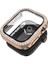 Apple Watch Seri 9-8-7 41MM Uyumlu Ekran ve Taşlı Kasa Koruyucu Rosegold 1