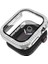 Apple Watch Seri 9-8-7 45MM Uyumlu Ekran ve Taşlı Kasa Koruyucu Gümüş 1