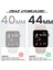 Apple Watch Seri Se-6-5-4 44MM Uyumlu Ekran ve Taşlı Kasa Koruyucu Gümüş 4
