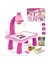 Easy Toy Çocuklar Için Ledli Projektör Çizim Masası ve Boya Kalemi Seti - Pembe (Yurt Dışından) 1