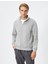 Yarım Fermuarlı Sweatshirt Dik Yaka Uzun Kollu 3