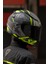 Rapıd Raven Mat Siyah-Gri-Neon Sarı Kask 2