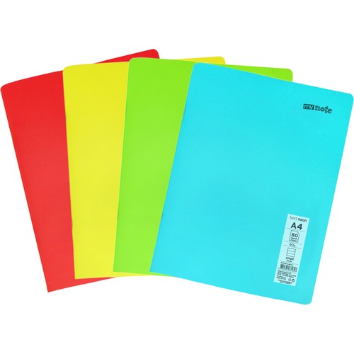 Mynote Defter A4 80 Yaprak 4'lü Set (2 Kareli + 2 Çizgili)