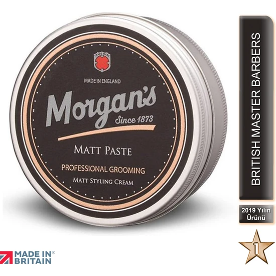 Morgan's Pomade Matt Paste Styling Cream - Doğal Mat Bitiş Şekillendirici Krem 75 ml
