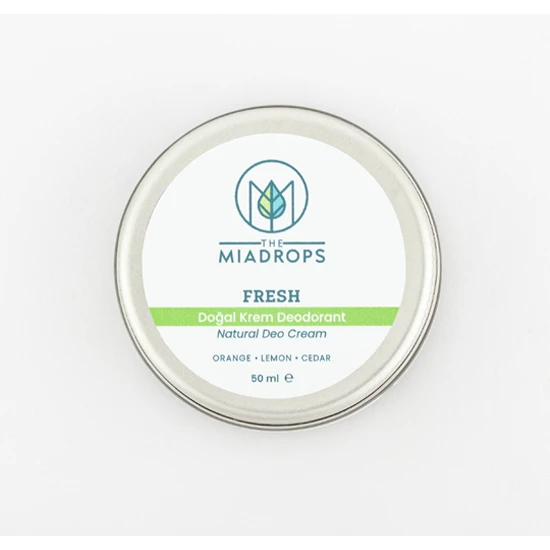 The Miadrops Fresh Doğal Krem Deodorant- 50ml