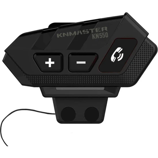 Knmaster KN550 Motosiklet Bluetooth Kulaklık Mikrofon Seti Siyah