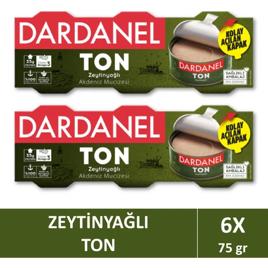 Dardanel Zeytinyağlı Ton Balığı 3x75 gr x 2 Adet