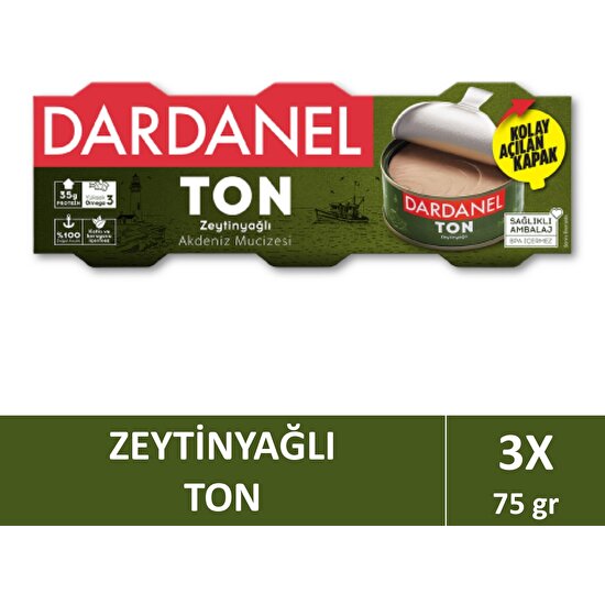 Dardanel Zeytinyağlı Ton Balığı 3x75 gr
