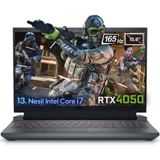 Dell Gaming G15 5530 G155530010U Intel Core I7-13650HX 16GB DDR5 512GB SSD RTX4050 6GB 15.6inç 165Hz Full HD Ubuntu Gaming Laptop
