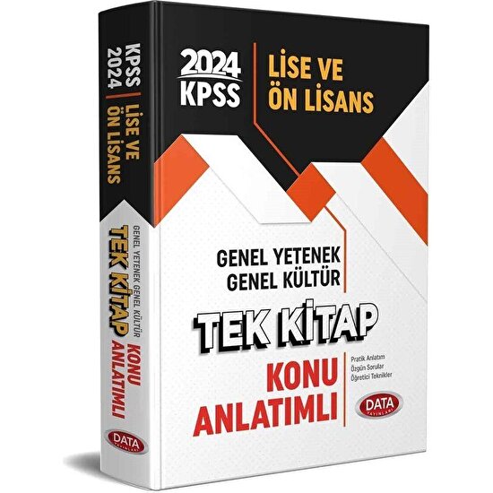 Data Yayınları 2024 Kpss Lise Ön Lisans Genel Kültür Genel Yetenek Tek Kitap Konu