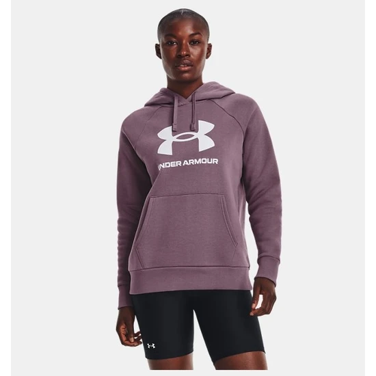 Under Armour Kadın UA Rival Fleece Big Logo Kapüşonlu Üst 1379501-500