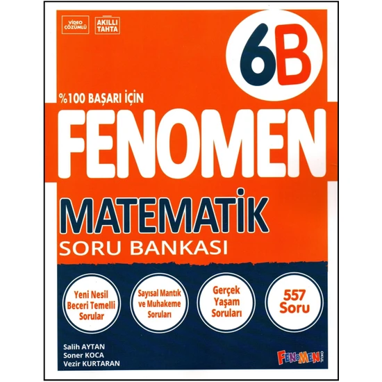Fenomen Yayıncılık Fenomen 6. Sınıf Matematik Soru Bankası (B)