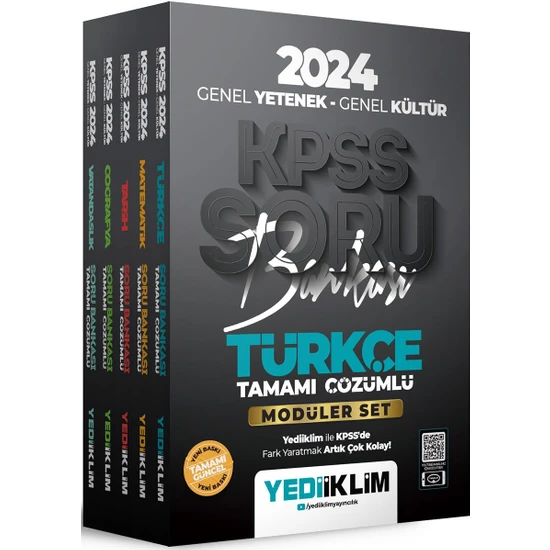 Yediiklim Yayınları 2024 Kpss Genel Yetenek Genel Kültür Modüler Set Soru Bankası