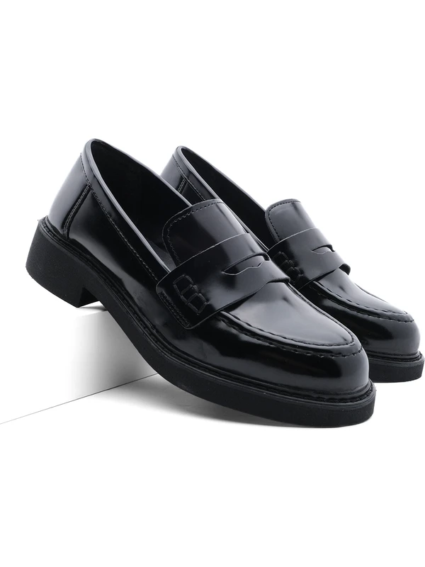 Marjin Kadın Loafer Günlük Klasik Ayakkabı Casual Makosen Fonle