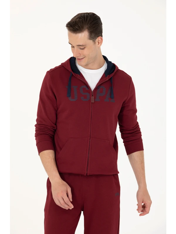 U.S. Polo Assn. Erkek Bordo Sweatshirt 50273738-VR014