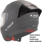 LS2 Rapid Yarış Spoiler Siyah Hafif Fiber Malzemeden Üretilmiş Standart Uyumlu Model