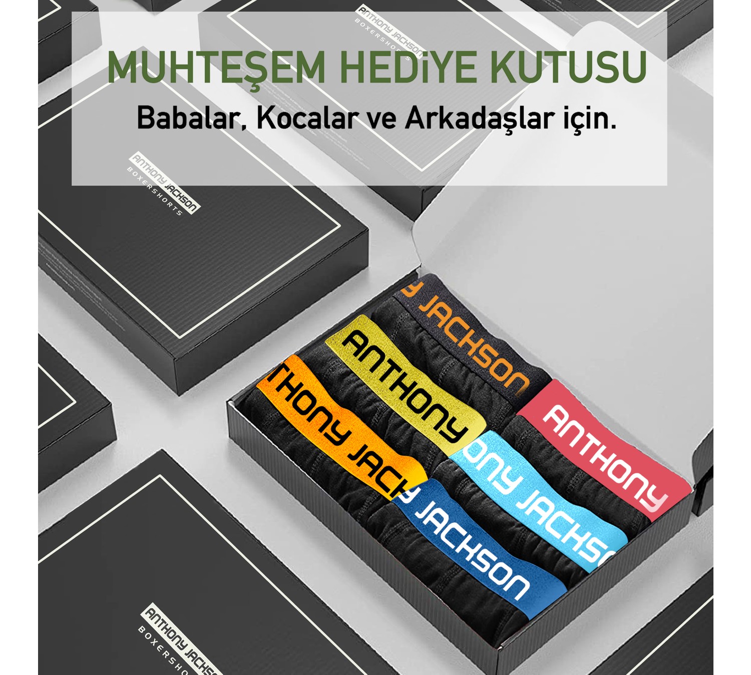 Anthony Jackson Likralı 6'lı Kutu Premium Erkek Boxer Boss görsel 7