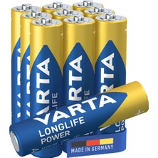 VARTA Longlife Power AAA Alkalin kalem pil 10'lu paket