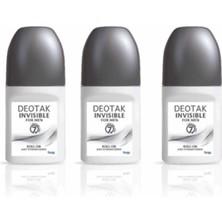 Deotak Invisible Men Roll On Deodorant 35 ml 3 Adet
