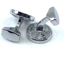 Kravatkolik Isme Özel Sevgiliye Hediye Baş Harf Gümüş Renk Kol Düğmesi