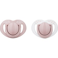 Mamajoo Sterilizasyon & Saklama Kutulu Powder Pink Desenli Ikili Ortodontik Emzik / 0 Ay+