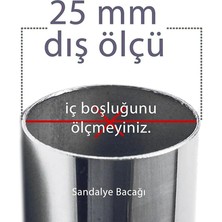 Kacar Home 25 mm Pvc Sandalye Profil Ayak Pabucu Sessiz Yumuşak - Siyah (12 Adet)