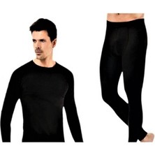 Betimoda Termal Takım Alt Üst Siyah Erkek İçlik %65 Pes %30 Viskon %5 Likra XL Beden