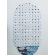 Cimide Pvc Banyo Paspası Duş, Küvet, Duşakabin Önü Kabarcıklı Şeffaf Kaymaz Vakumlu Paspas 65 x 35 cm