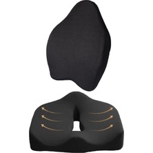 Yrc Siyah Büyük Bel Sırt Yastığı Ve   Minderi