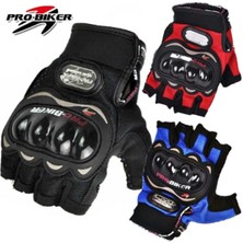 Formula x Probiker Yarım Parmak Eldiven Bisiklet Motosiklet Pro-Biker Mavi-L (Large)