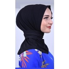 Nowa Scarf Çıtçıtlı Hazır Şal Eşarp Hijab Siyah