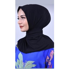 Nowa Scarf Çıtçıtlı Hazır Şal Eşarp Hijab Siyah