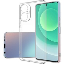 Fibaks Tecno Camon 19 Pro Kılıf Kamera Korumalı Renksiz Şeffaf Esnek Silikon Kapak