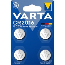 VARTA CR2016 'li Lityum Düğme Pil 4'lü paket