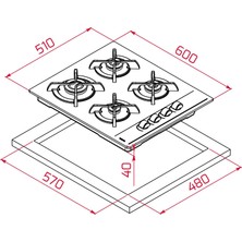 Teka Gbc 64002 Kbc Bk Siyah Kristal Ankastre Cam Ocak