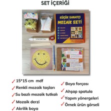 Zen Mozaik Çocuk Mozaik Seti-Dikkat ve El Becerisi Geliştirici Sanatsal Eğitici Oyuncak - Gülen Yüz