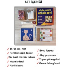 Zen Mozaik Çocuk Mozaik Seti-Dikkat ve El Becerisi Geliştirici Sanatsal Eğitici Oyuncak - Kedi