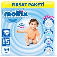 Molfix Bebek Bezi 5+ Beden Junior Plus Fırsat Paketi 56 Adet