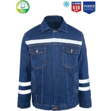 Myform Kot Iş Montu Kapitoneli Myform 3110 Sona Denim 12 Ons Renk Mavi