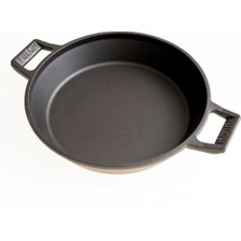 VULOM LOTUS Demir Döküm Tava 26 cm Çift Kulp Siyah