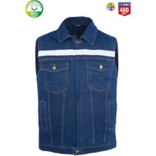 Myform Kot Iş Yeleği Myform 9128 Sona Denim 12 Ons Renk Mavi