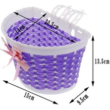 Homyl Çocuk Kızlar Bisiklet Ön Alışveriş Sepet Bagaj Gidon Bowknot (Yurt Dışından)