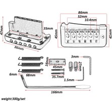 Homyl Gitar Parçaları Için 6 Dize Tremolo Gitar Köprüsü Seti (Yurt Dışından)