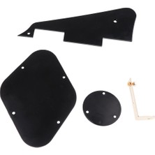 Homyl 1 Set Plastik Elektro Gitar Pickguard W/ Boşluk Kapak Anahtarı Kapak Braketi (Yurt Dışından)