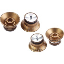 Homyl Lp Elektro Gitar Aksesuarı Için 4 Pc Set Gold Guitar Top Hat Knob (Yurt Dışından)