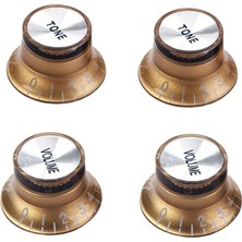 Homyl Lp Elektro Gitar Aksesuarı Için 4 Pc Set Gold Guitar Top Hat Knob (Yurt Dışından)