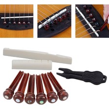 Homyl 6x Gitar Köprüsü Pimleri Gitar Köprü Pegs Gitar Edin Çıkarma Aksesuarları (Yurt Dışından)