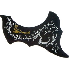 Homyl Gitar Için Gitar Çiçek Kuş Desen Için Pickguard Çizik Kazınmış Pvc Çıkartması (Yurt Dışından)