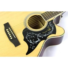 Homyl Gitar Için Gitar Çiçek Kuş Desen Için Pickguard Çizik Kazınmış Pvc Çıkartması (Yurt Dışından)