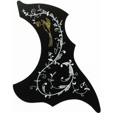 Homyl Gitar Için Gitar Çiçek Kuş Desen Için Pickguard Çizik Kazınmış Pvc Çıkartması (Yurt Dışından)